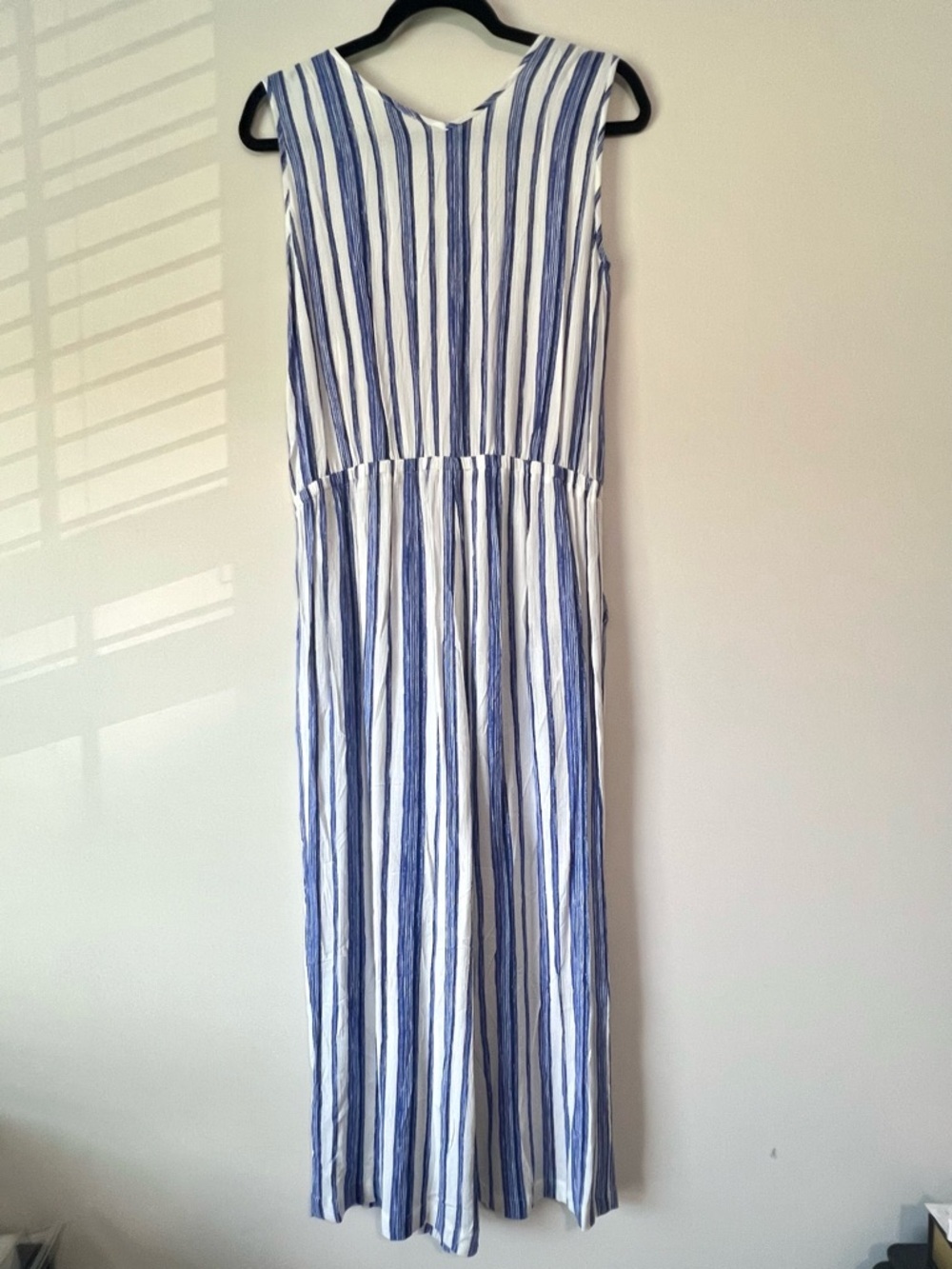 Chico's Guacho Blue and White Striped 2 Piece Jumpsuit - Picture 7 of 16